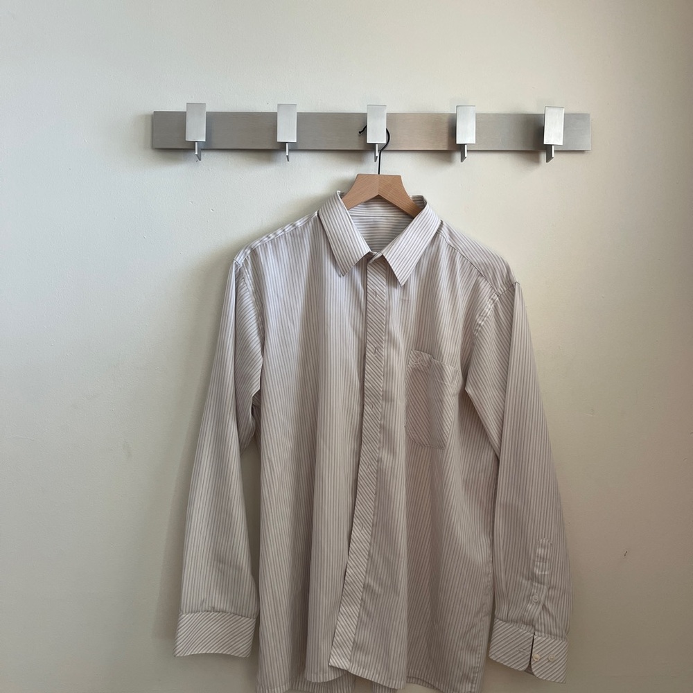 Classic White Striped Men's Shirt
